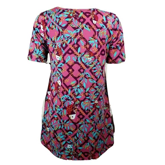 NWT LULAROE Purple Birds Perfect T Size XS - Picture 5 of 8